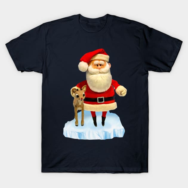 Santa & Rudolph original 1964 puppets! T-Shirt by Pop Fan Shop